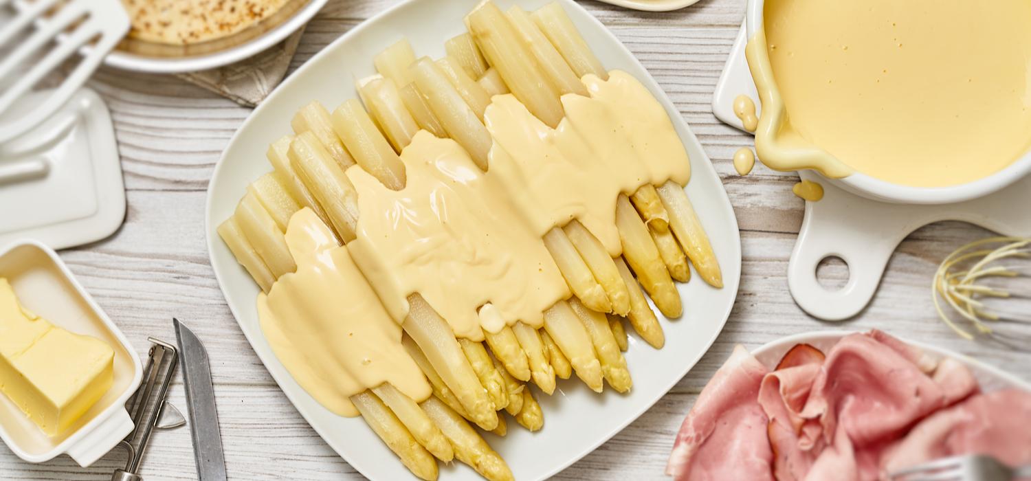 Spargel mit Schinken